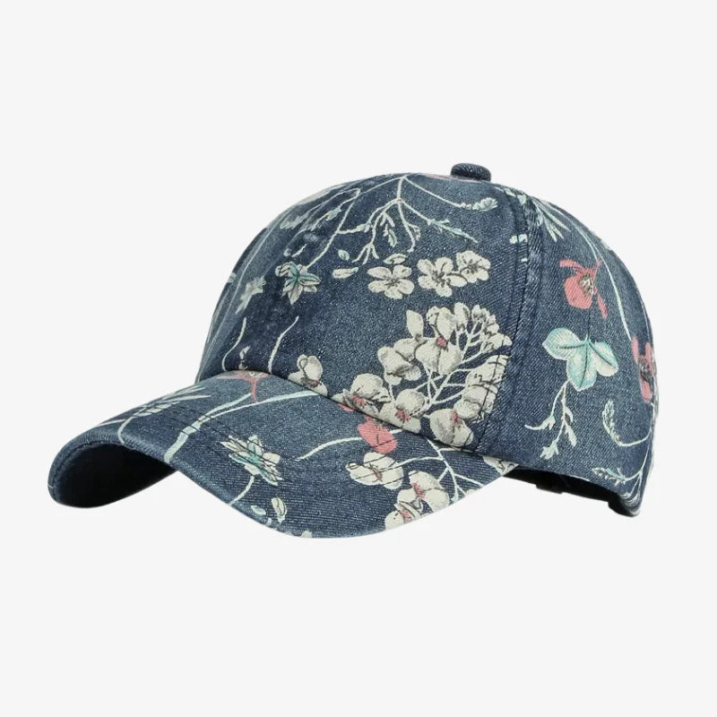 Gorro Floral color Azul – jockey de Studio Kyo®