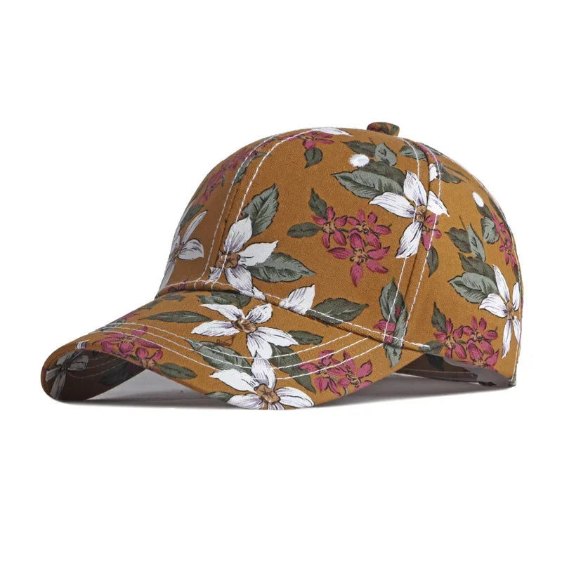 Gorro Floral color Café – jockey de Studio Kyo®