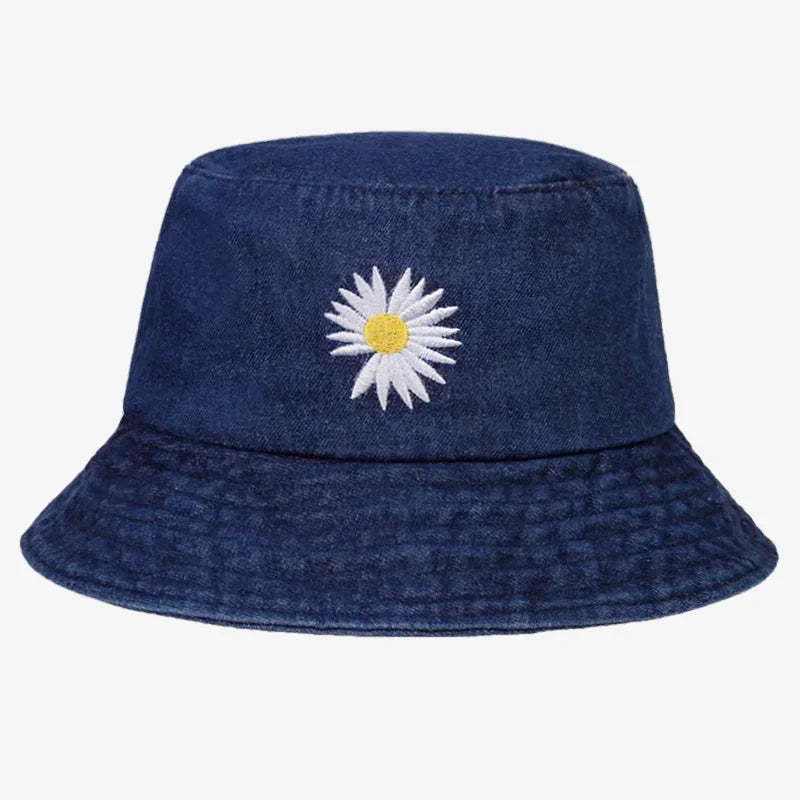 Kyo Denim Flor color Azul Oscuro – gorro pescador de Studio Kyo®