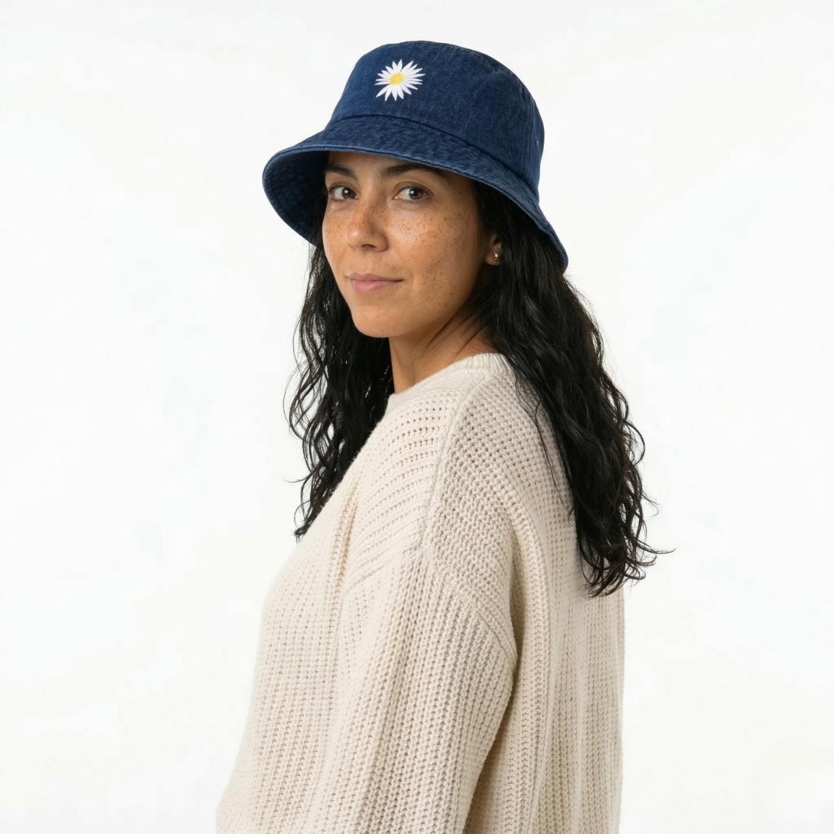 Kyo Denim Flor, gorro pescador de Studio Kyo® – vista 5