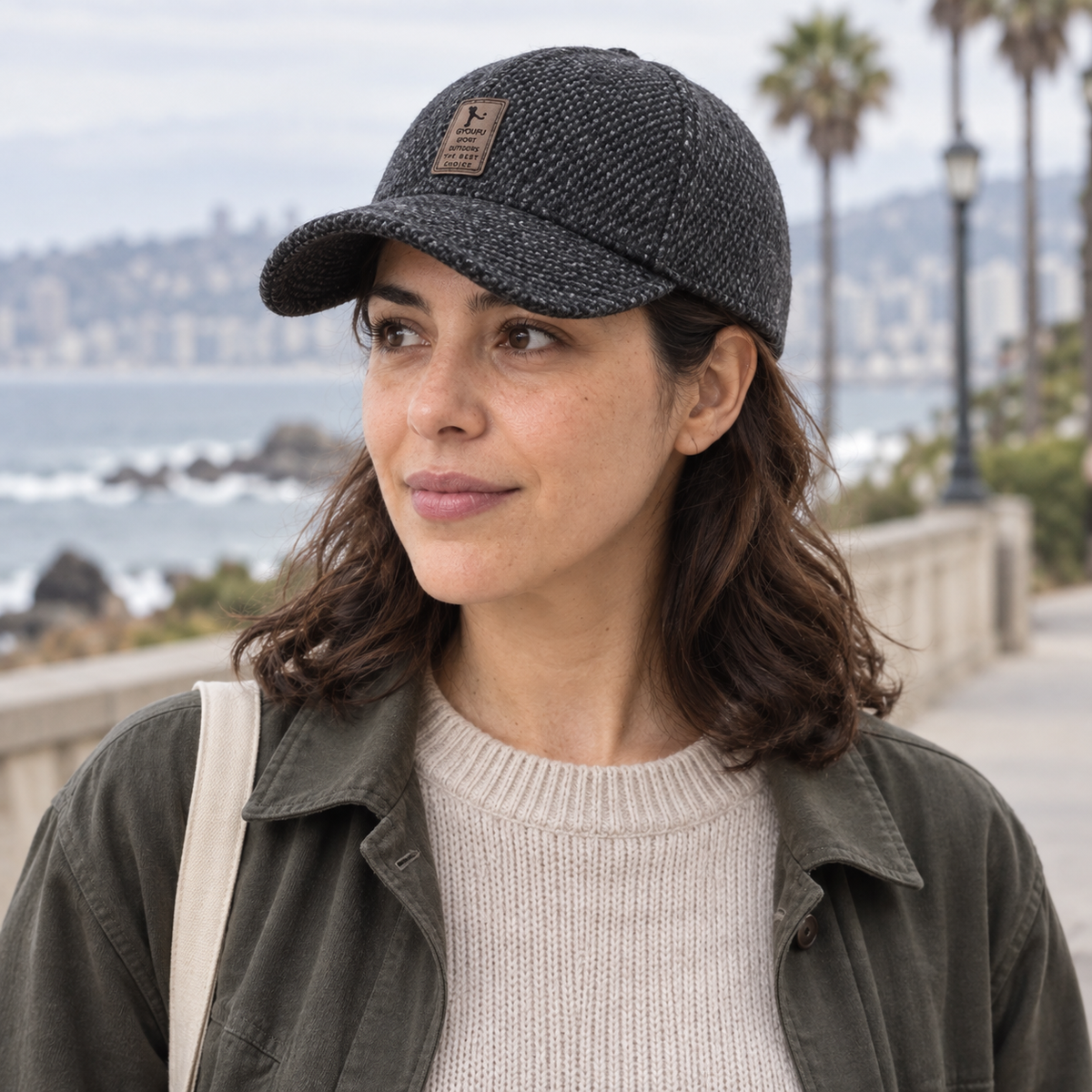 Gorro Invierno negro, uso cotidiano en Viña del Mar en modelo mujer