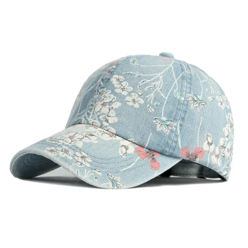 Gorro Floral color Azul Cielo – jockey de Studio Kyo®