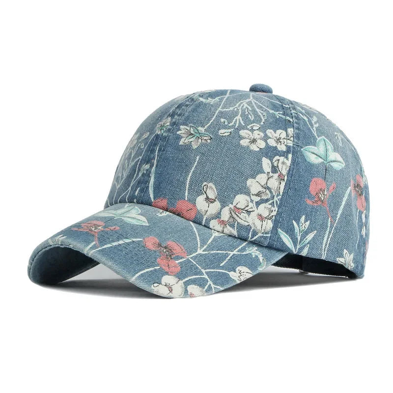 Gorro Floral color Azul Claro – jockey de Studio Kyo®
