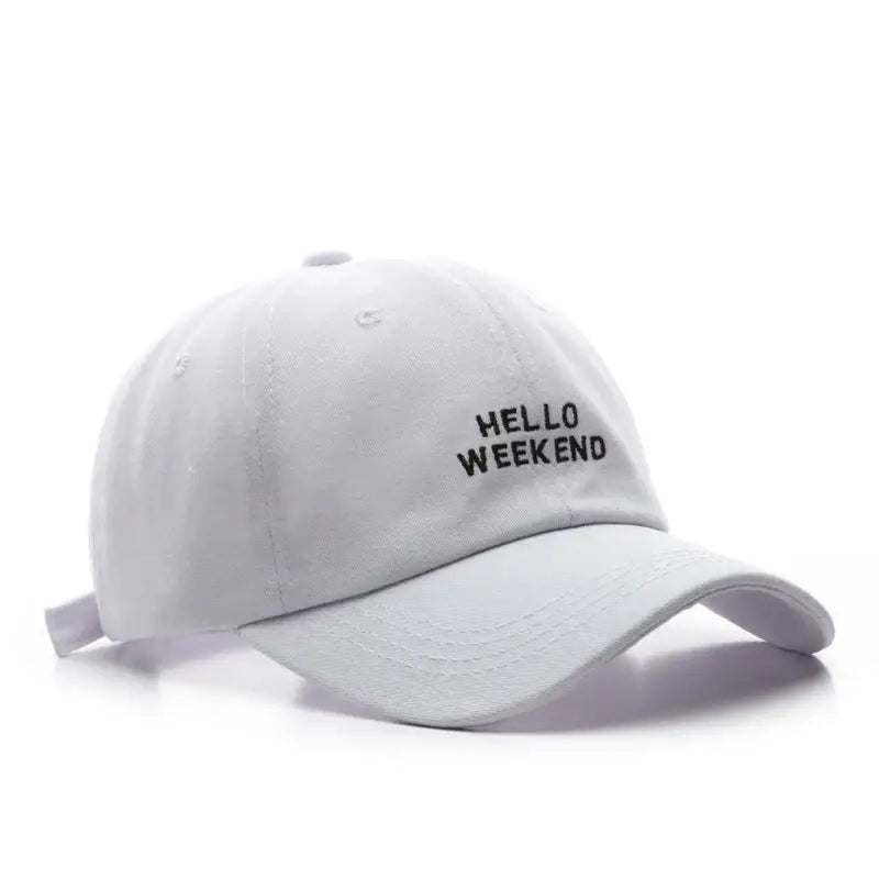 Gorro Hello Weekend color Blanco – jockey de Studio Kyo®
