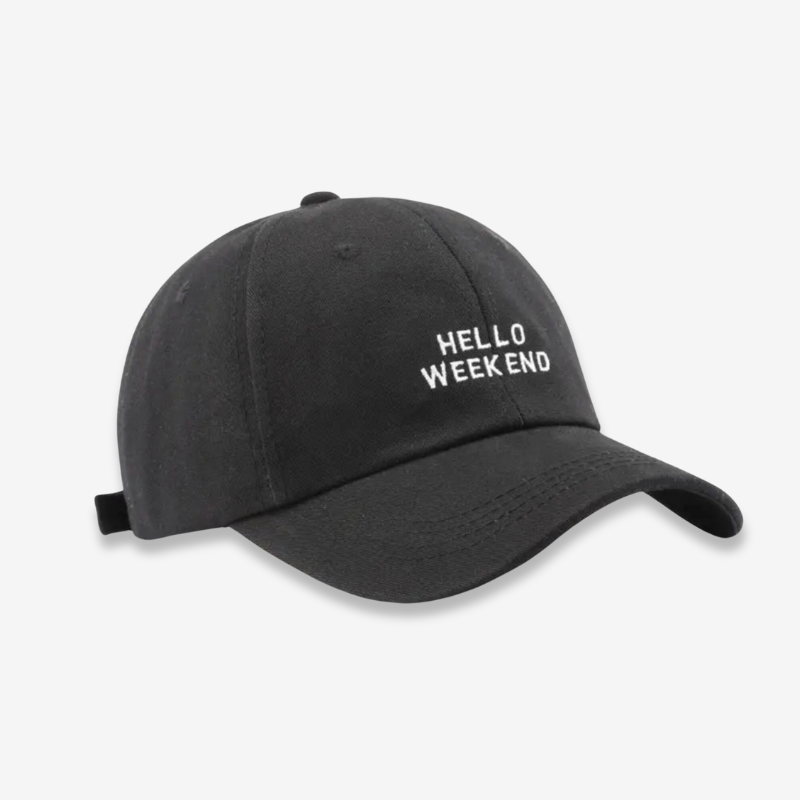 Gorro Hello Weekend color Negro – jockey de Studio Kyo®