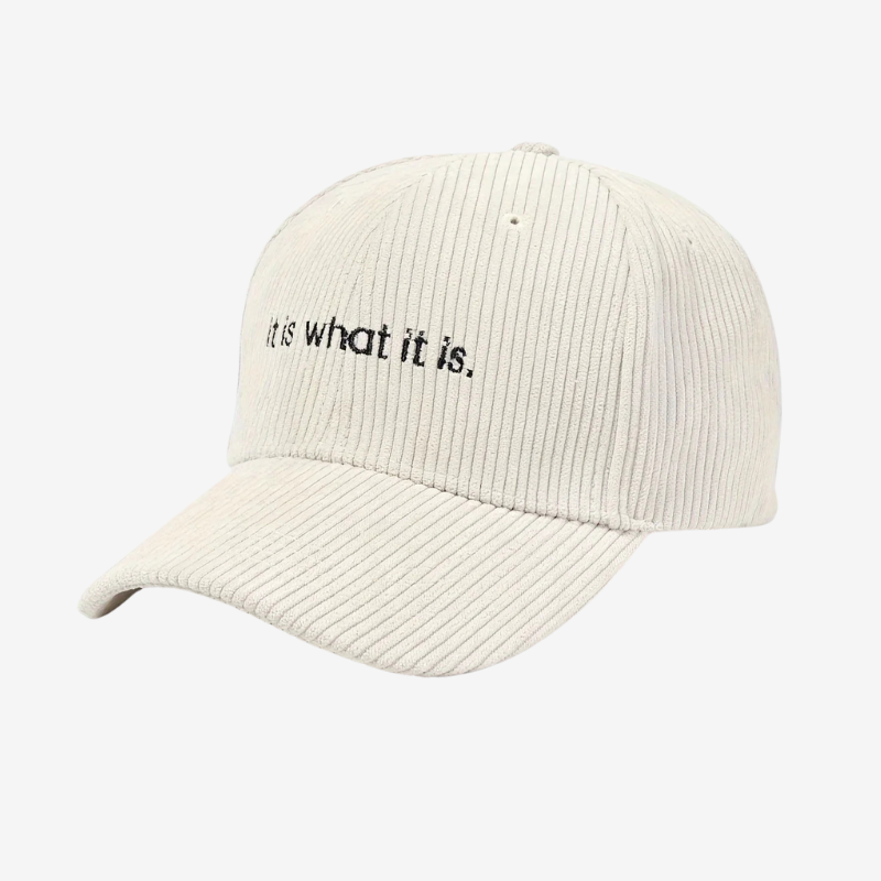 Gorro It Is What It Is color Blanco – jockey de Studio Kyo®