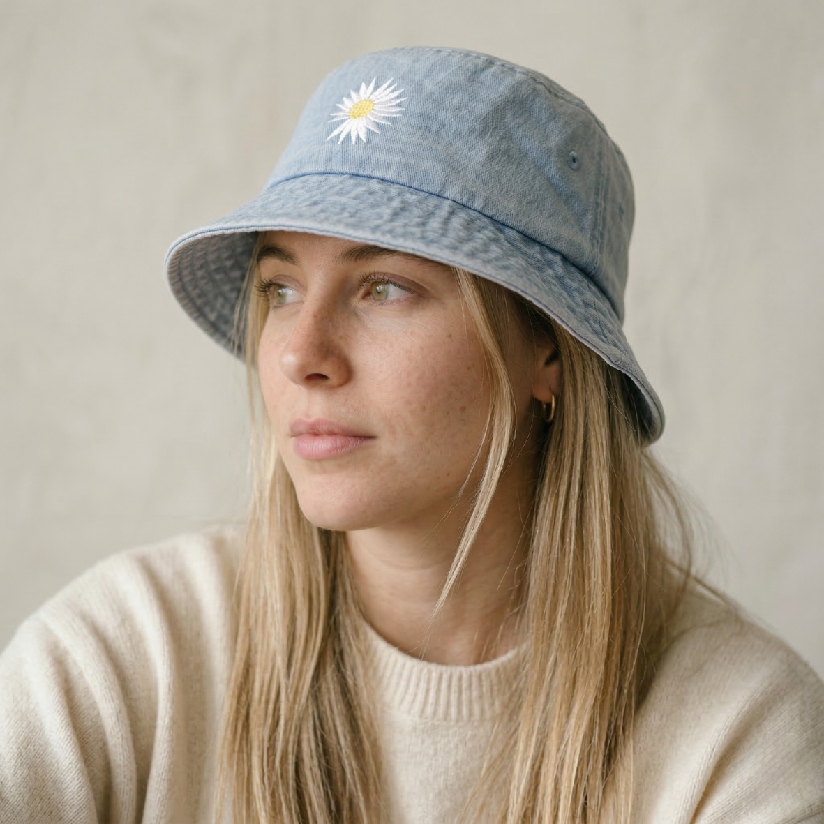 Kyo Denim Flor, gorro pescador de Studio Kyo® – vista 3