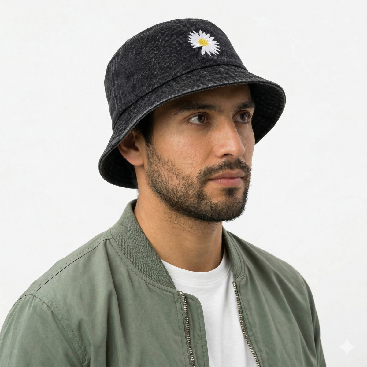Kyo Denim Flor, gorro pescador de Studio Kyo® – vista 4