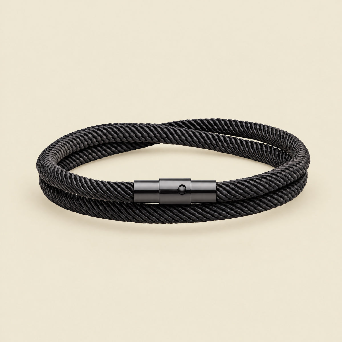 Pulsera Wave Negra, pulsera de cuerda de Studio Kyo® – foto principal